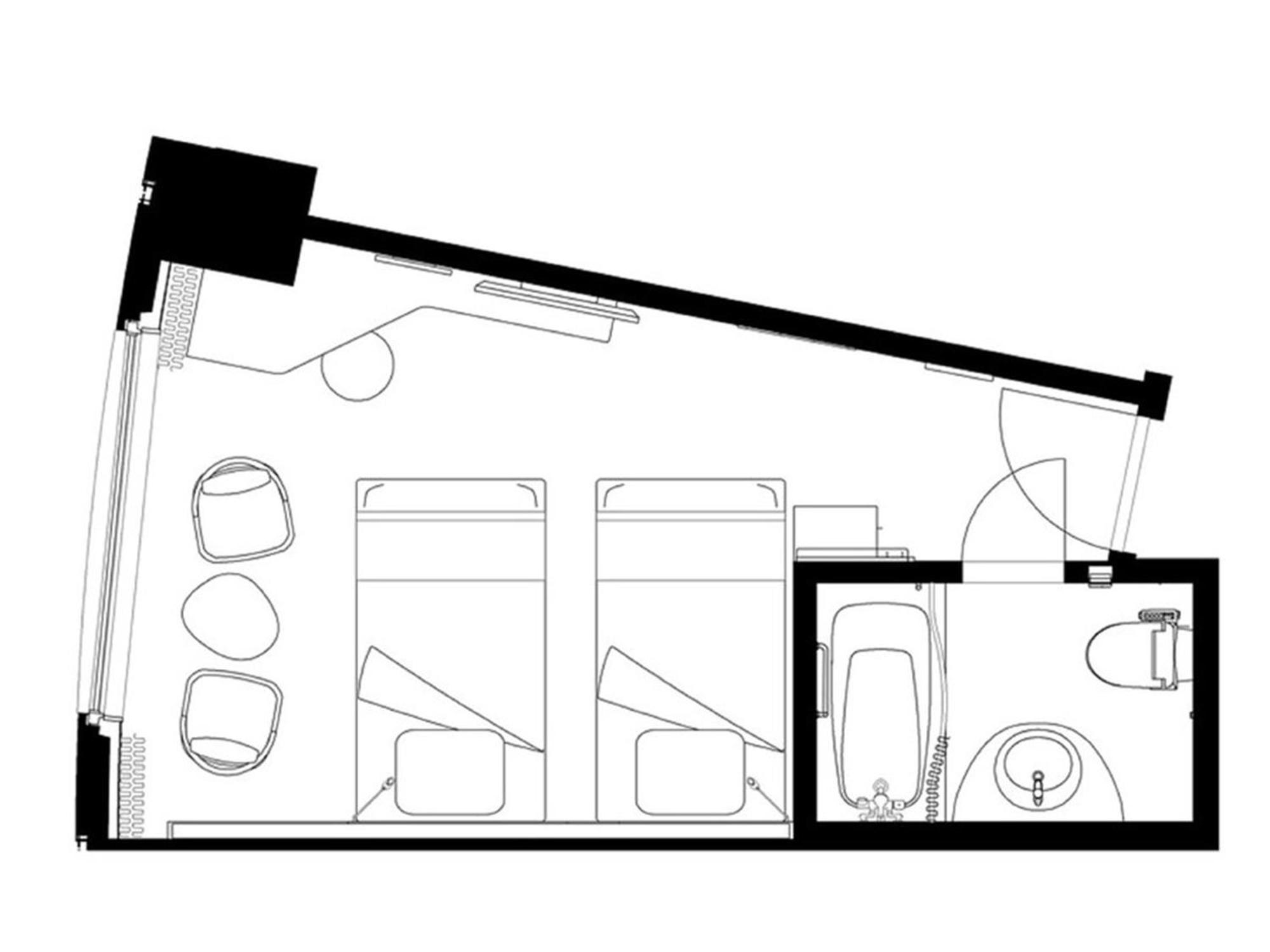 Sapporo Prince Hotel Phòng bức ảnh A floorplan of a typical room